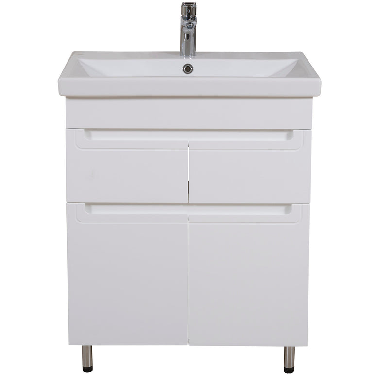 Set baie Omega – mască pe pardoseală cu lavoar ceramic