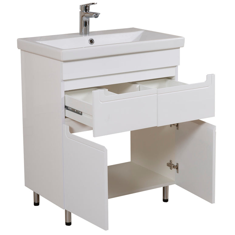 Set baie Omega – mască pe pardoseală cu lavoar ceramic