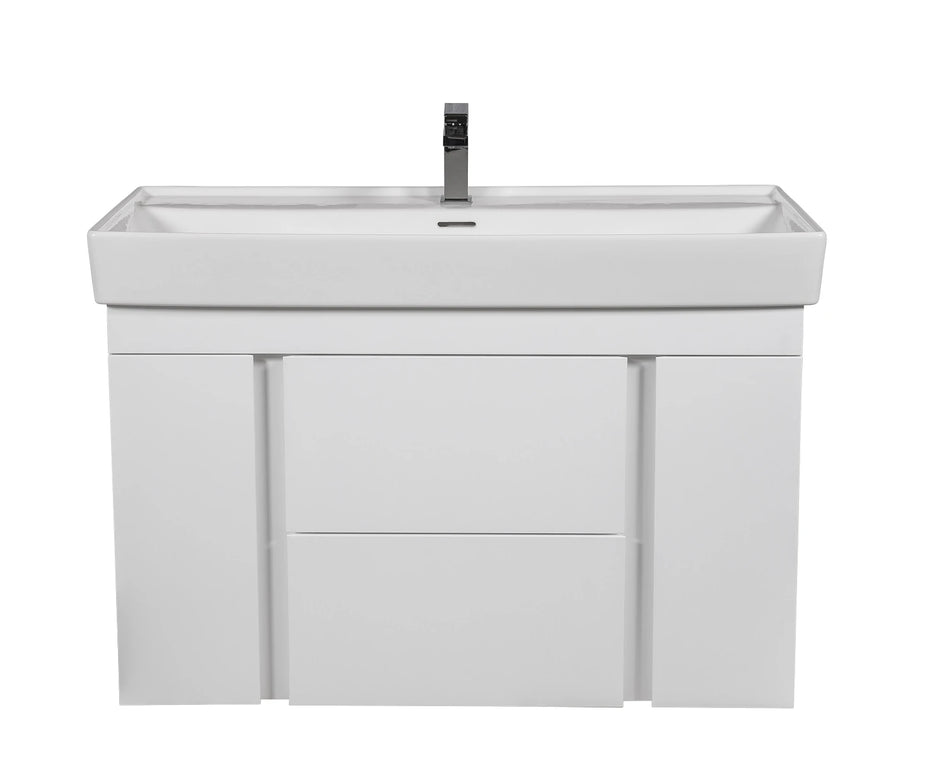 Mobilier de baie suspendat Kapri, Alb