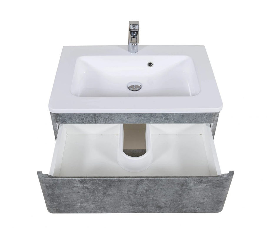 Mobilier de baie suspendat Accent Gray Marble