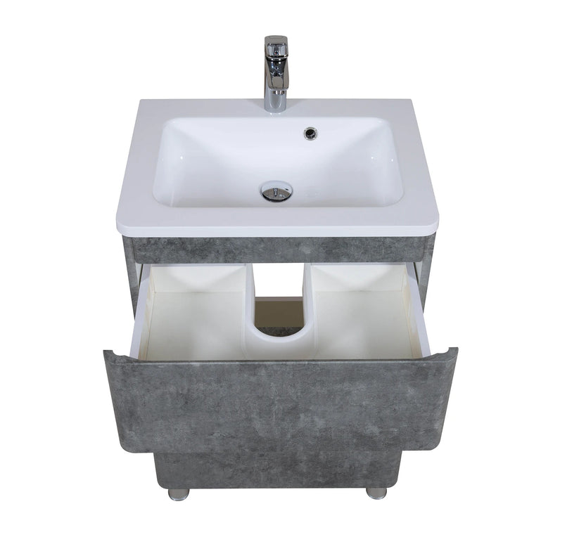 Mobilier de baie pe pardoseală Accent Gray Marble