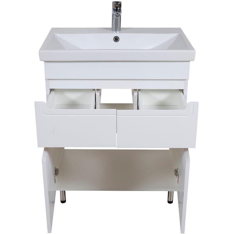 Set baie Omega – mască pe pardoseală cu lavoar ceramic