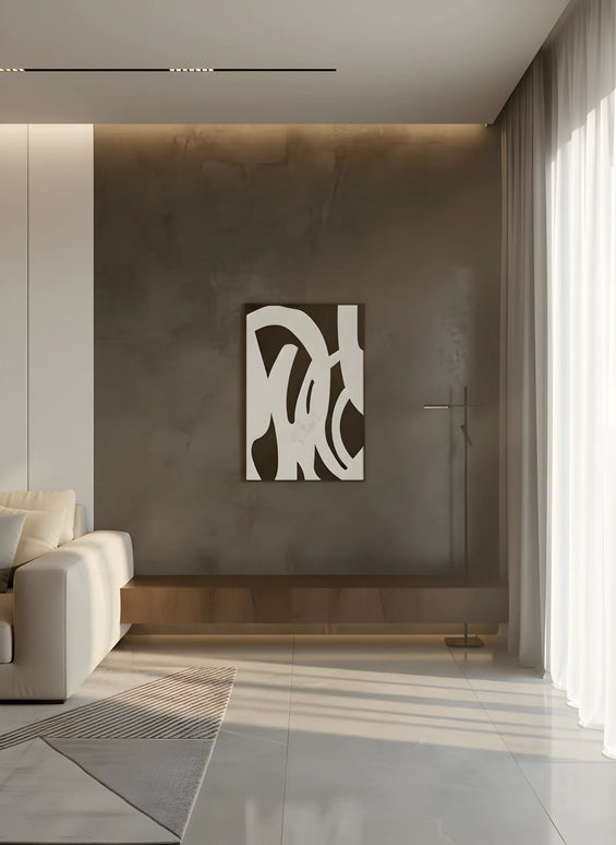 Tablou abstract texturat alb-negru – 80×60 cm | Olivy