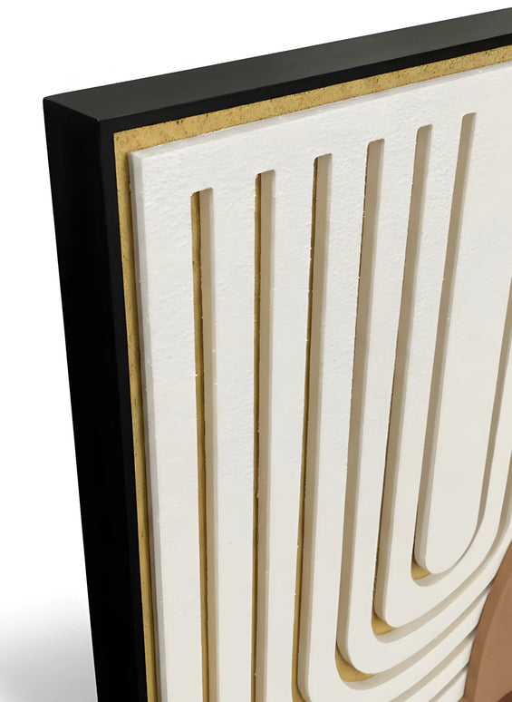 Tablou geometric în tonuri calde – 80×60 cm | Olivy