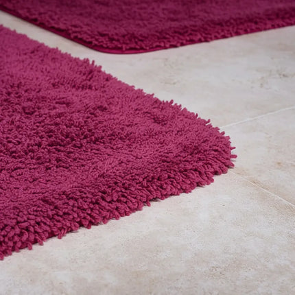 Covoraș baie din microfibră supersoft, antiderapant TRP, 45×75 cm, Fucsia