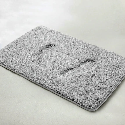 Covoraș baie din microfibră supersoft, antiderapant TRP, 45×75 cm, Gri