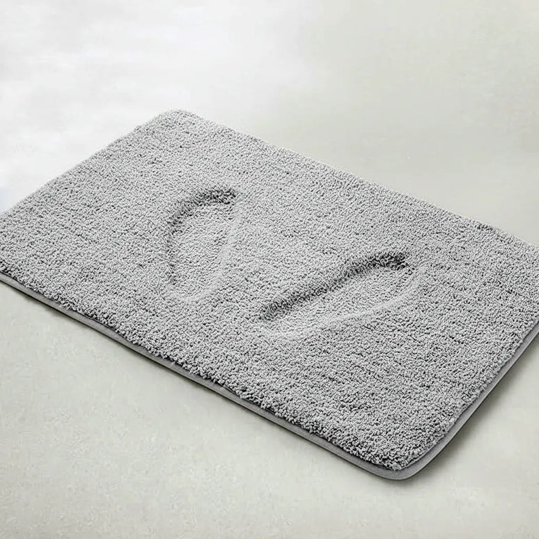 Covoraș baie din microfibră supersoft, antiderapant TRP, 45×75 cm, Gri