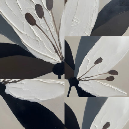 Tablou floral în tonuri naturale – 82 × 82 cm | Olivy