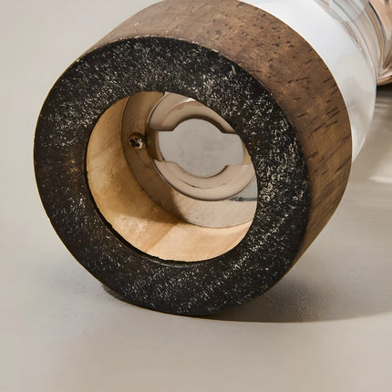 Râșniță piper din lemn și acril, mecanism reglabil, 19×6 cm