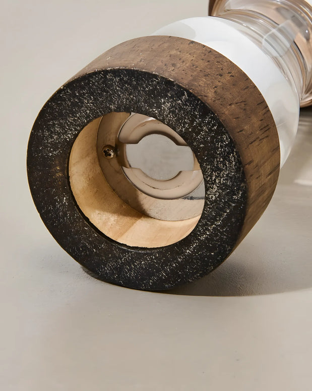 Râșniță piper din lemn și acril, mecanism reglabil, 19×6 cm