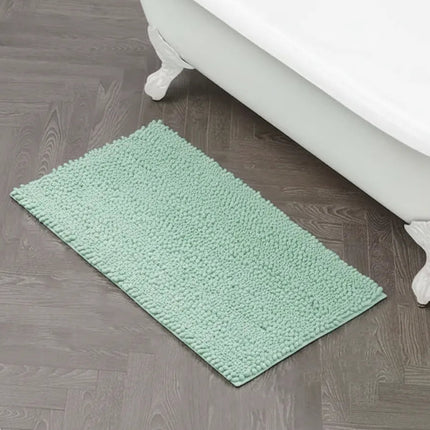 Covoraș baie din Chenille moale, strat antiderapant, 45×70 cm, Menta