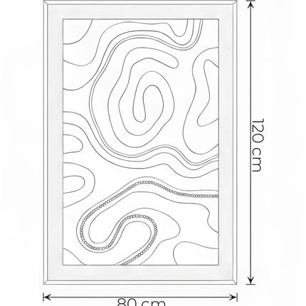 Tablou abstract alb-negru – 120×80 cm | Olivy