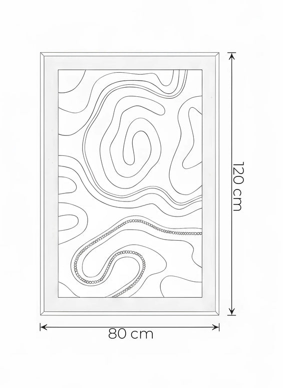 Tablou abstract alb-negru – 120×80 cm | Olivy
