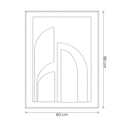 Tablou geometric în tonuri reci cu relief | Olivy