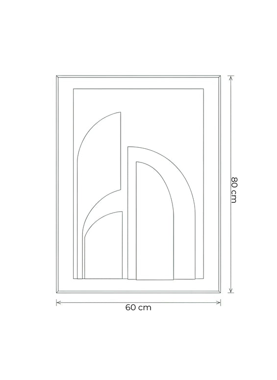 Tablou geometric în tonuri reci cu relief | Olivy