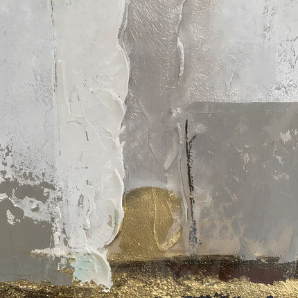 Tablou abstract cu accente aurii – 100×100 cm | Olivy