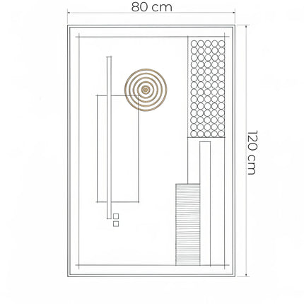 Tablou abstract cu accente aurii – 120×80 cm | Olivy