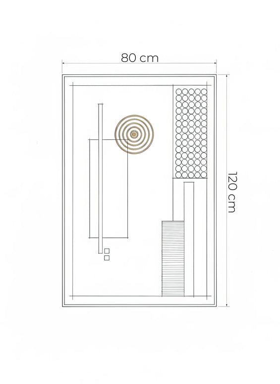 Tablou abstract cu accente aurii – 120×80 cm | Olivy