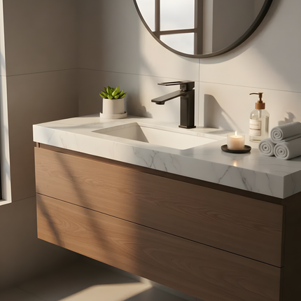 Baterie lavoar modernă – finisaj negru mat, design premium