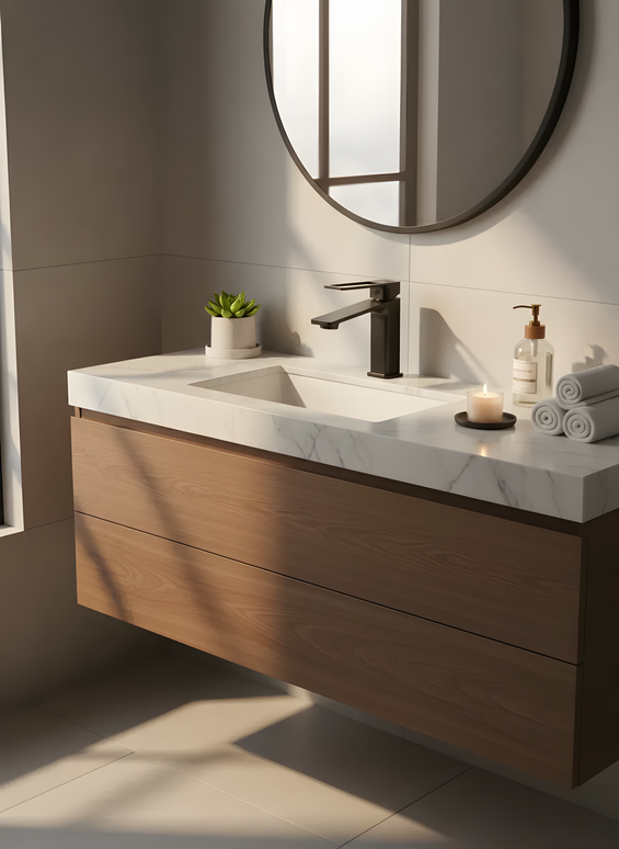 Baterie lavoar modernă – finisaj negru mat, design premium