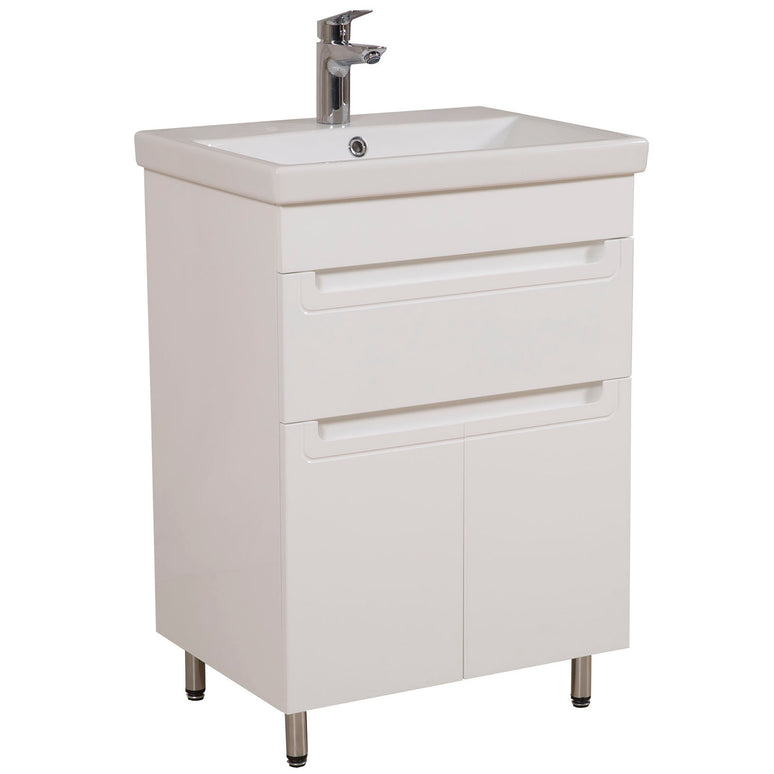 Set baie Omega – mască pe pardoseală cu lavoar ceramic