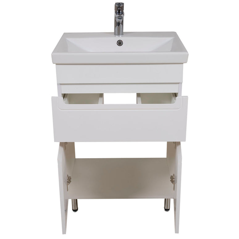 Set baie Omega – mască pe pardoseală cu lavoar ceramic