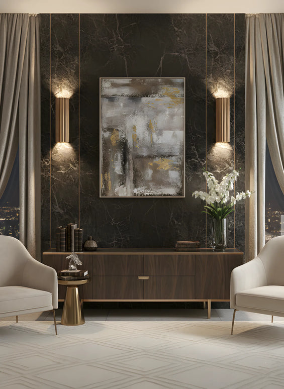 Tablou abstract modern în ulei – 80×120 cm | Olivy