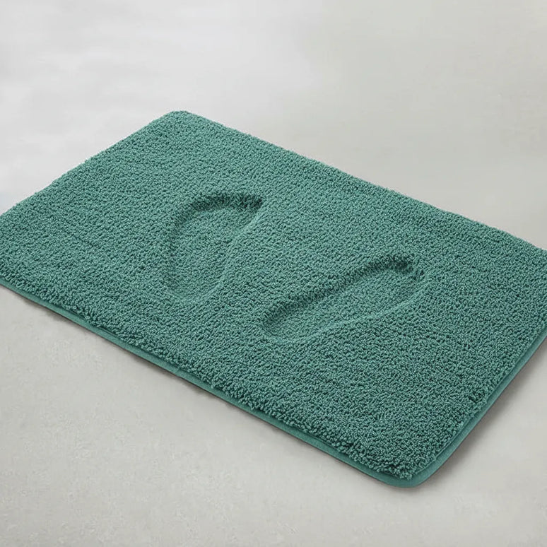 Covoraș baie din microfibră supersoft, antiderapant TRP, 45×75 cm, Turcoaz