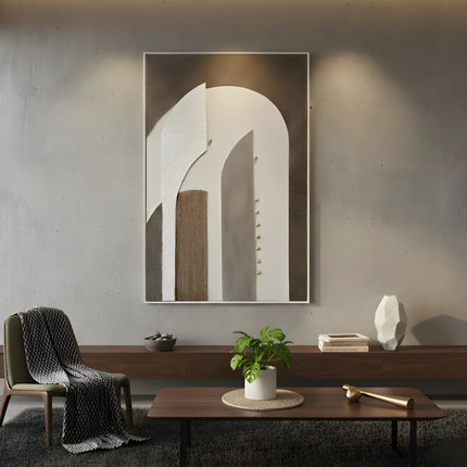 Tablou abstract cu accente aurii – 80×120 cm | Olivy