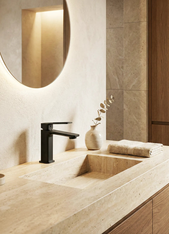 Baterie lavoar – Colecția Silva – Negru mat