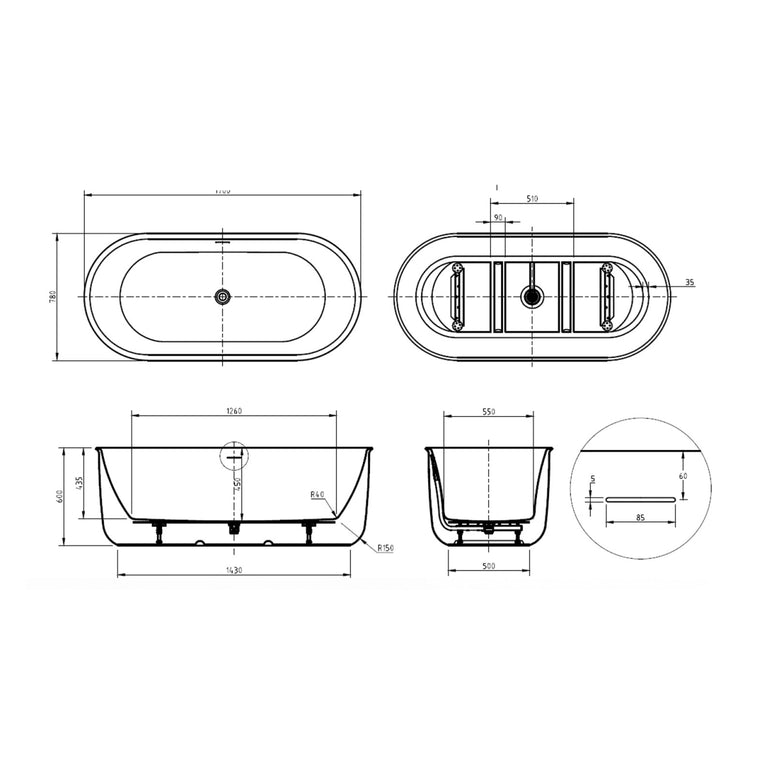 Cada din acril freestanding Nirvana JL6982 b