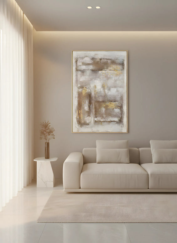 Tablou abstract modern în ulei – 80×120 cm | Olivy