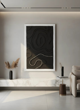 Tablou abstract alb-negru – 120×80 cm | Olivy