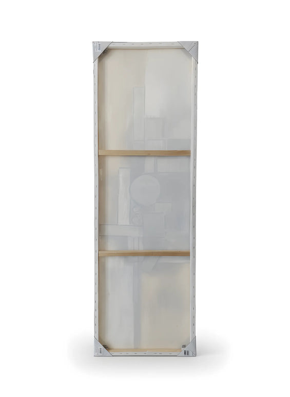 Tablou abstract cu detalii metalice – 50×150 cm | Olivy