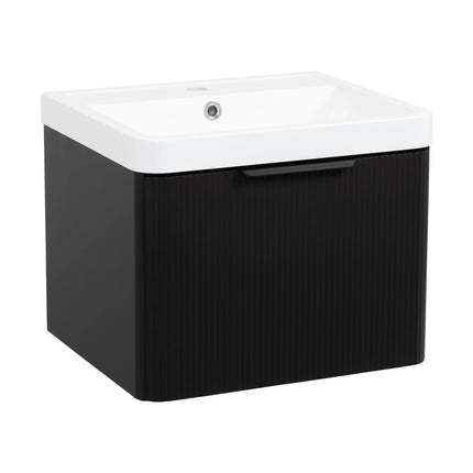 Mobilier mini de baie pe pardosea Frost, Negru