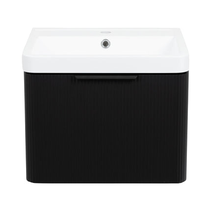 Mobilier mini de baie pe pardosea Frost, Negru