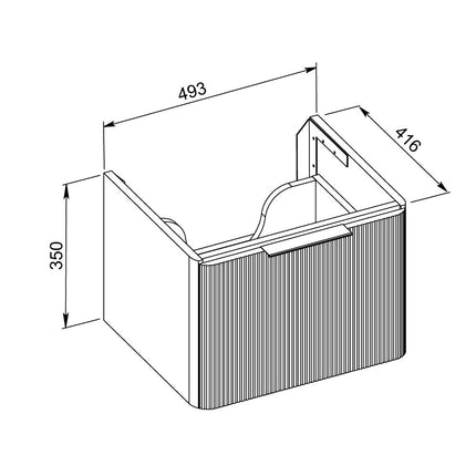 Mobilier mini de baie pe pardosea Frost, Negru