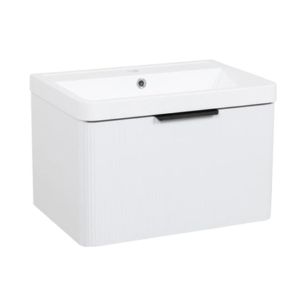 Mobilier de baie pe pardosea Frost, Alb