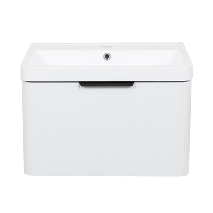 Mobilier de baie pe pardosea Frost, Alb