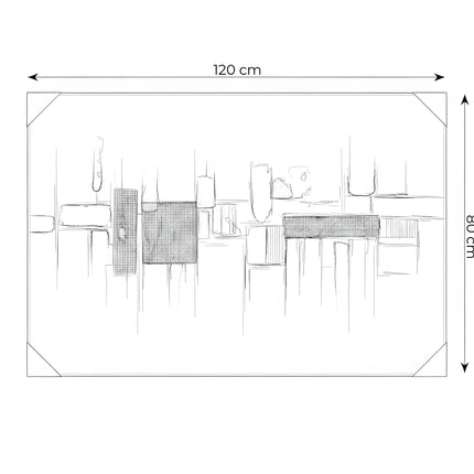 Tablou abstract albastru cu accente aurii – 80×120 cm | Olivy