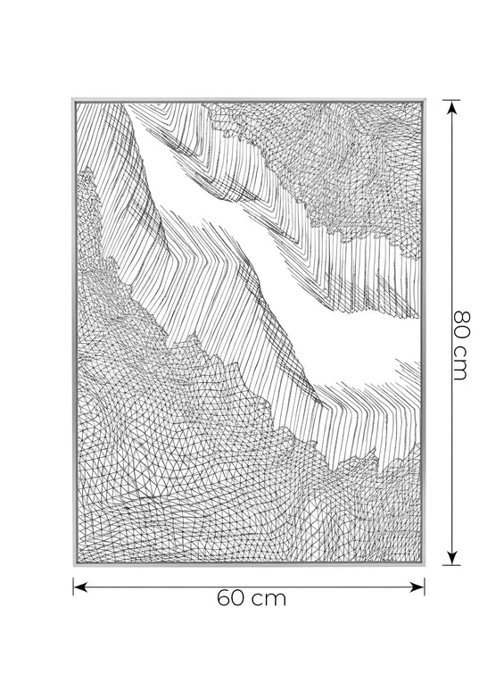 Tablou abstract cu accente albastre și glitter – 80×60 cm | Olivy