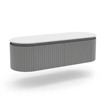 Set Mobilier baie suspendat dublu cu lavoare și oglinzi LED – Design modern, 150 cm