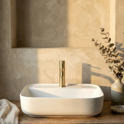 Lavoar ceramic dreptunghiular A422B – alb lucios