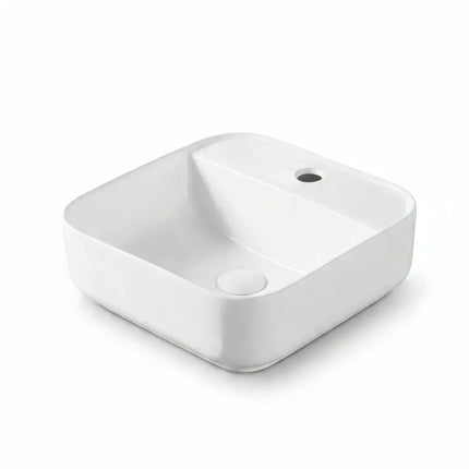 Lavoar ceramic pătrat A423B – alb lucios