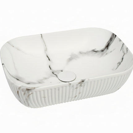 Lavoar  Zen - ceramic alb cu efect marmorat A426L