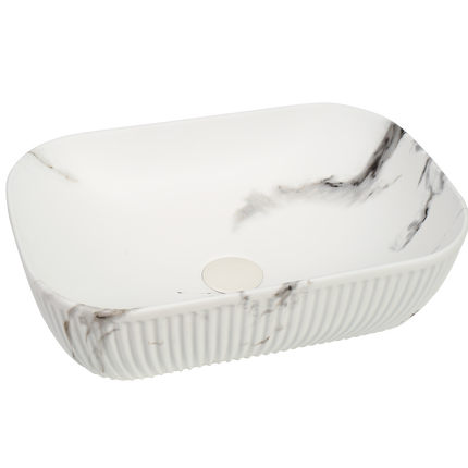 Lavoar  Zen - ceramic alb cu efect marmorat A426L