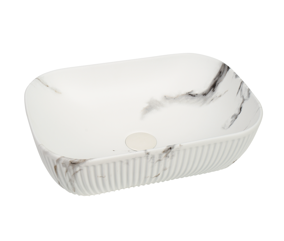 Lavoar  Zen - ceramic alb cu efect marmorat A426L