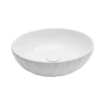 Lavoar pe blat rotund ceramic alb - A435H