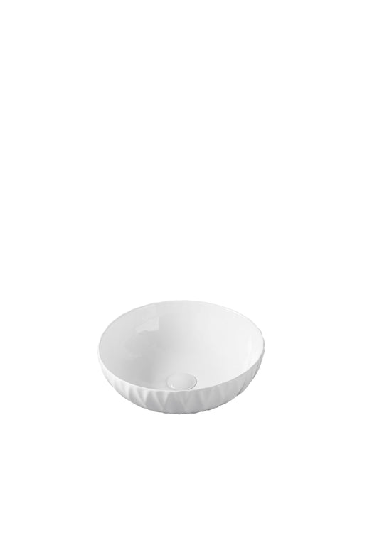 Lavoar pe blat rotund ceramic alb - A435H