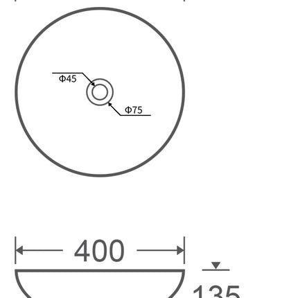 Lavoar ceramic rotund A435-D – design decorativ artistic albastru și alb lucios